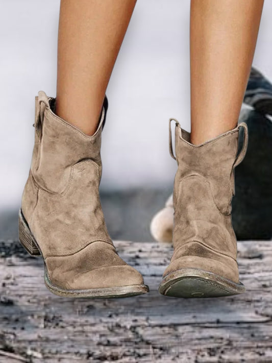 Mia | Vintage Ankle Boots for Women in Durable Leather with Comfortable Footbed | Brown