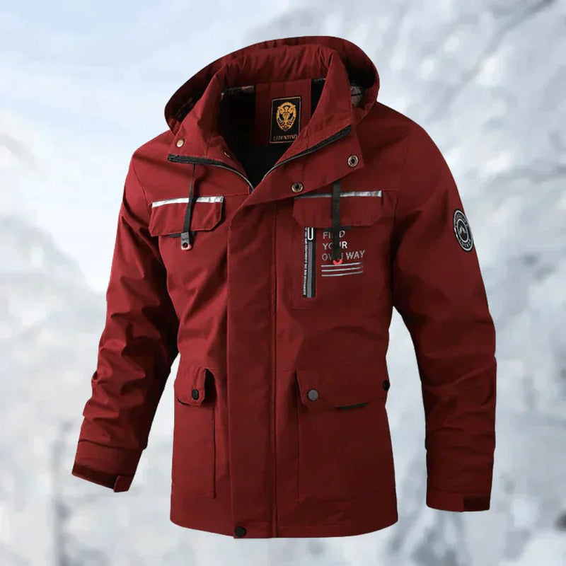 Outdoor Jacket for Men | Waterproof and Windproof | Red