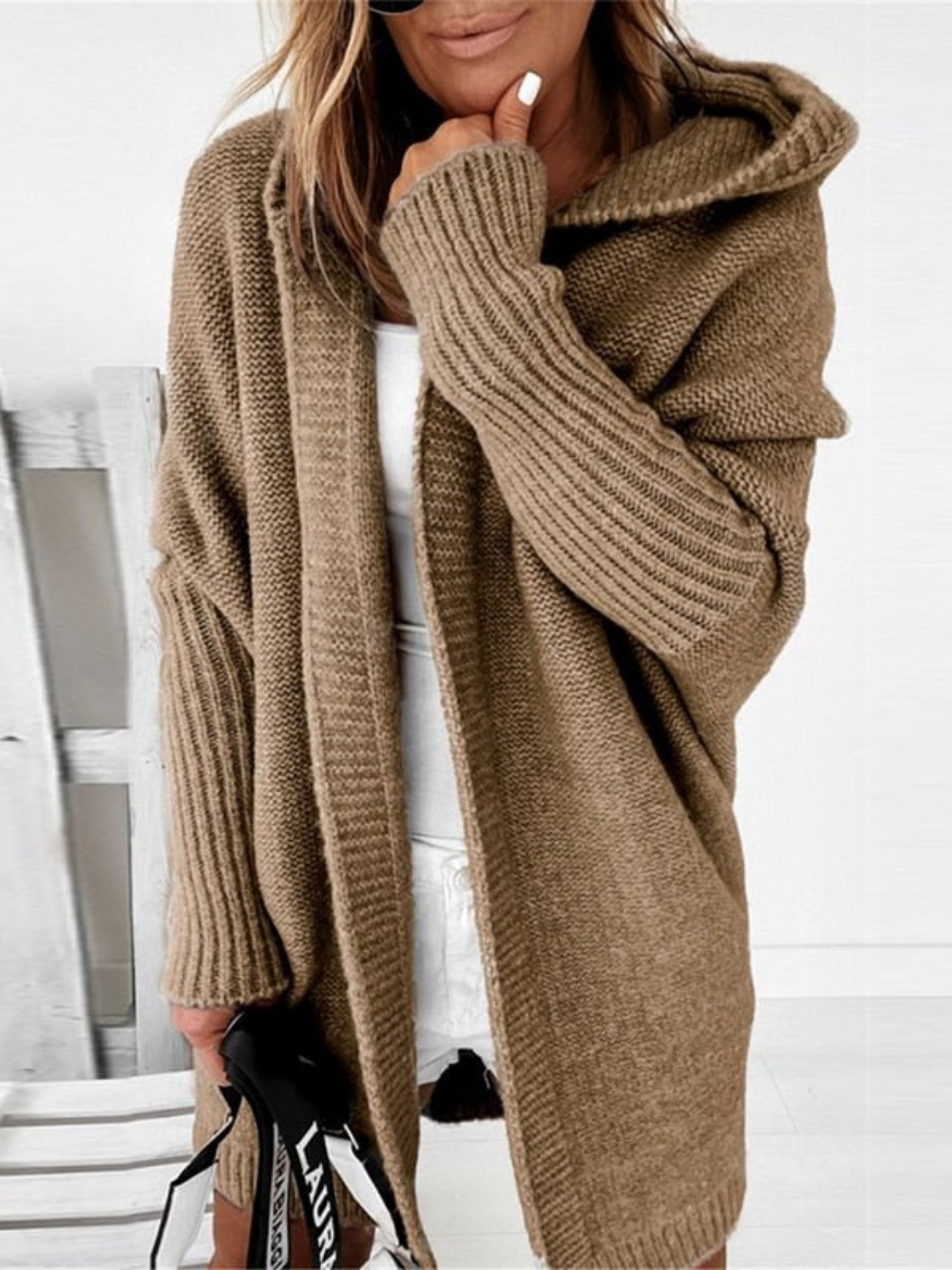 Oversized Hooded Cardigan for Women | Long 1