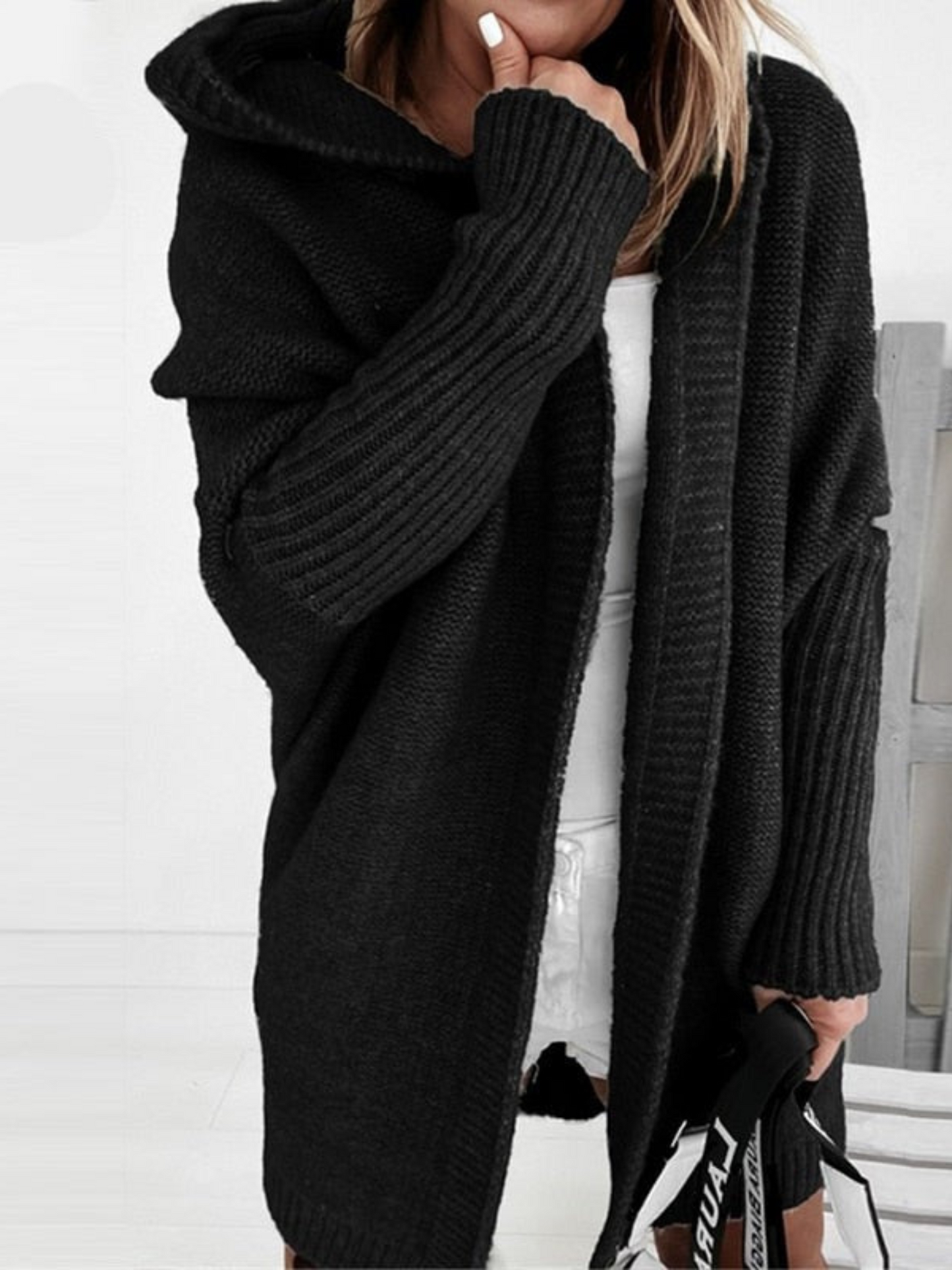 Oversized Hooded Cardigan for Women | Long 2