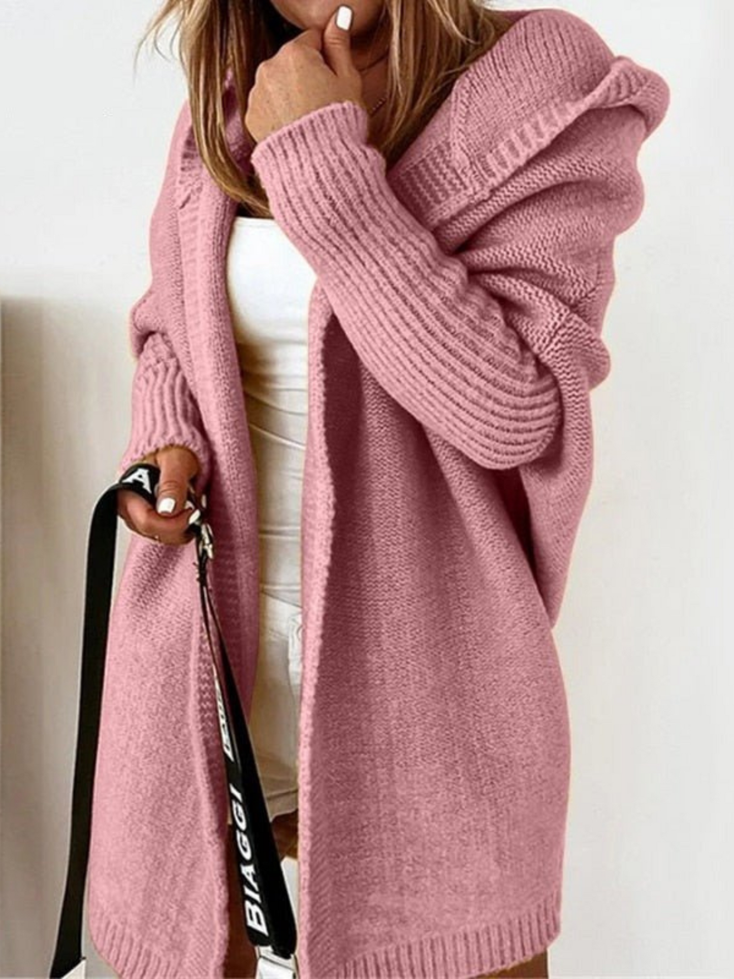 Oversized Hooded Cardigan for Women | Long 4