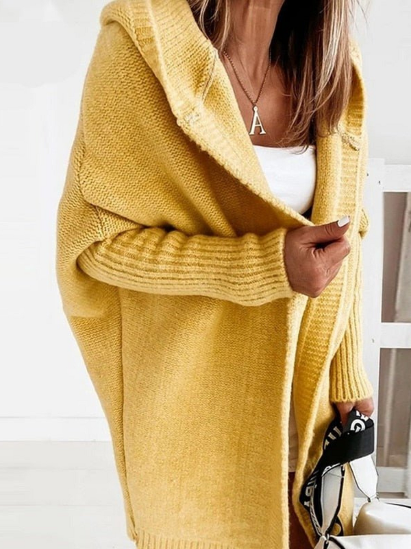 Oversized Hooded Cardigan for Women | Long 5