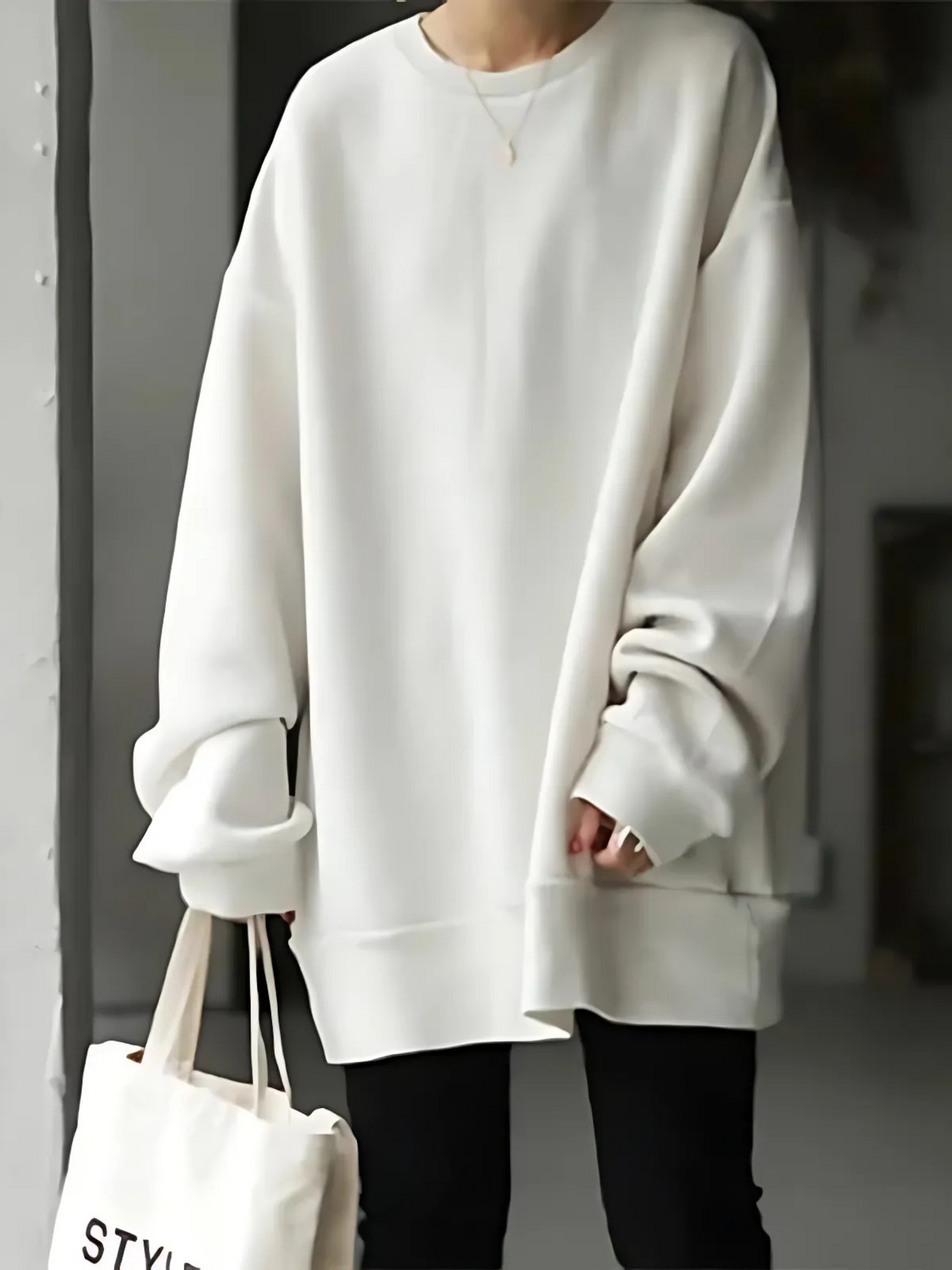 Oversized Sweater for Women | Modern Design | White