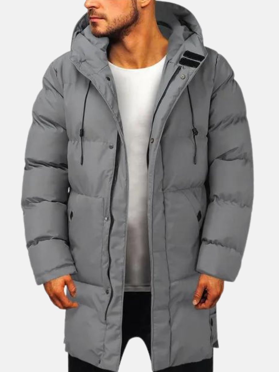 Parka Jacket for Men | Slim Fit, Insulated | Winter | Gray