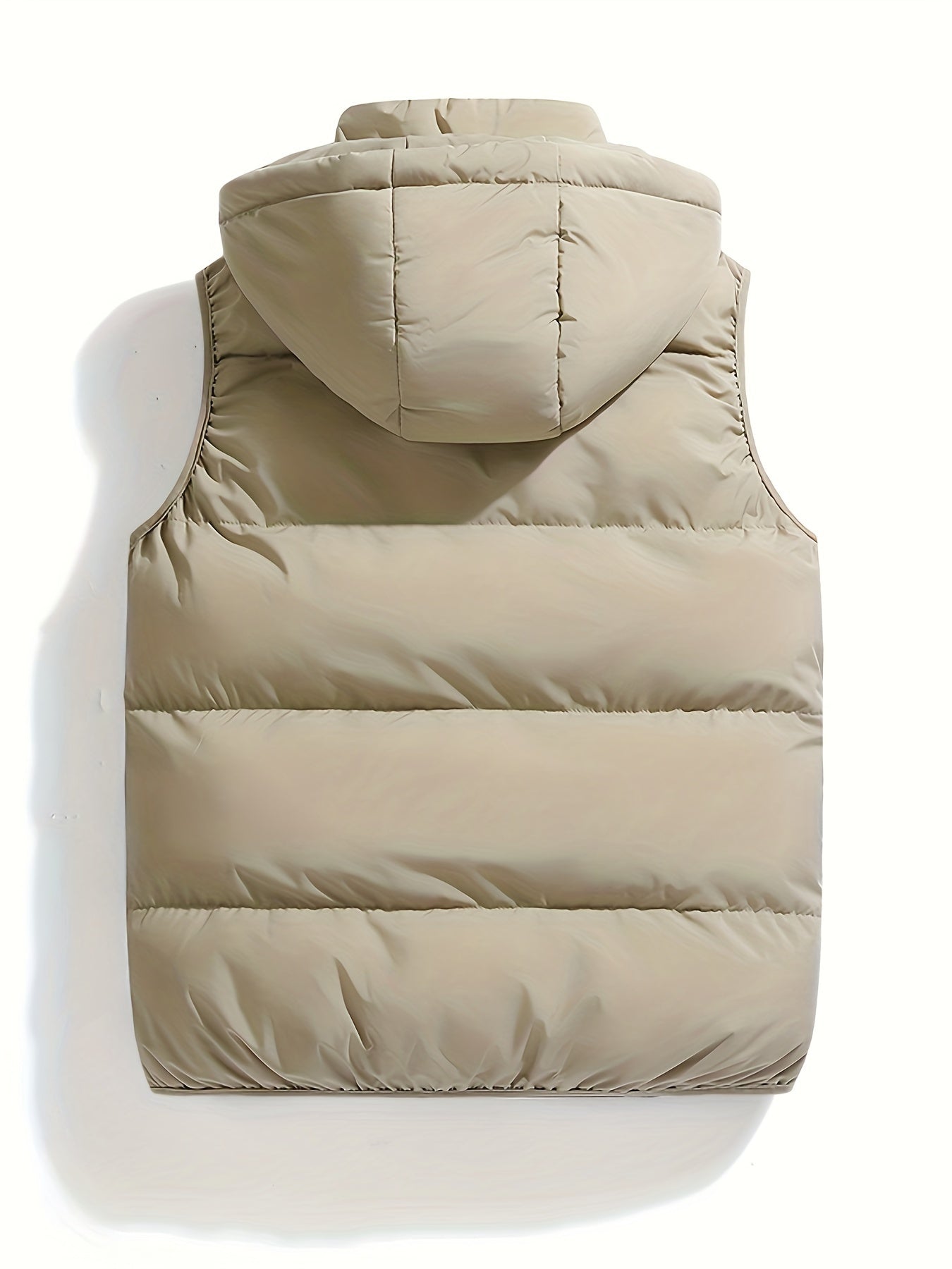 Puffer Vest for Men, Hooded, Padded | Winter | Khaki1