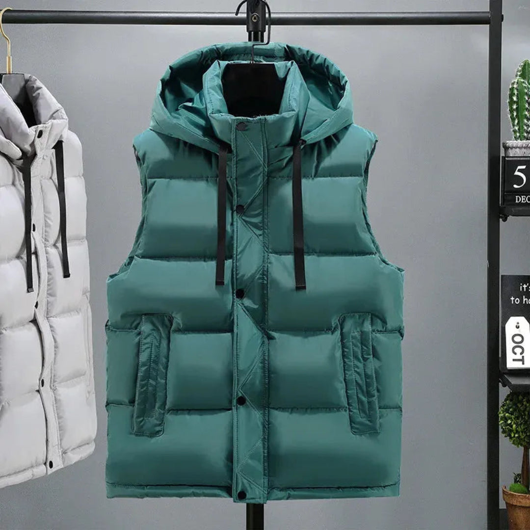 Puffer Vest for Men | Lightweight Quilted Insulation | Sleeveless | Green