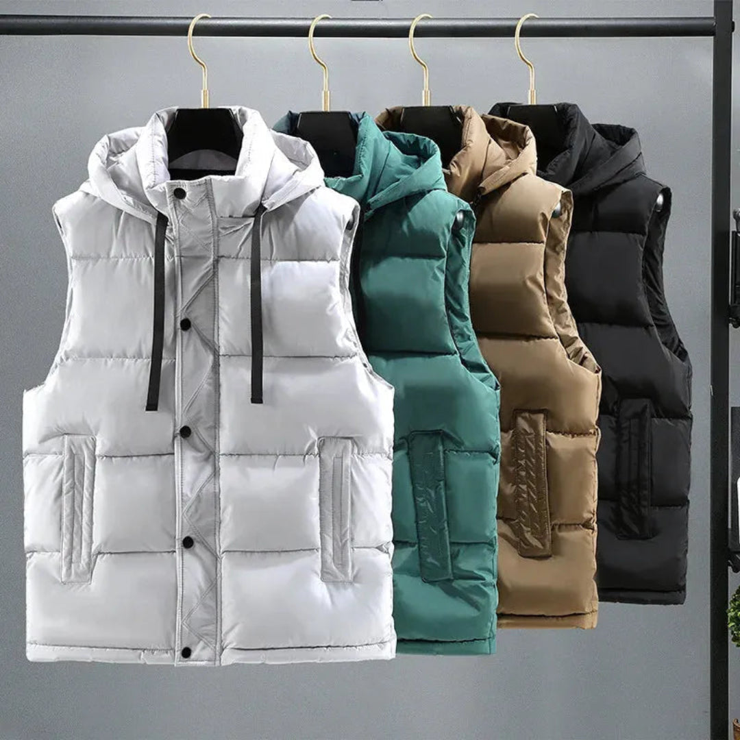 Puffer Vest for Men | Lightweight Quilted Insulation | Sleeveless | White2