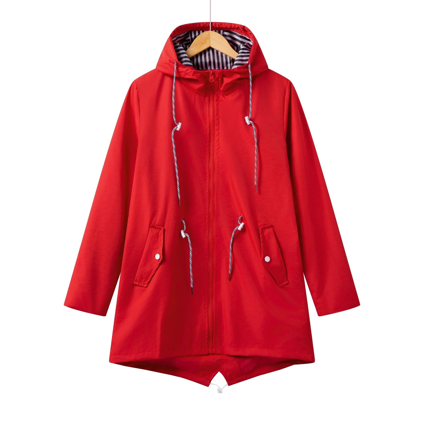 Rain Jacket for Women Waterproof Hooded | Regular Fit | Red