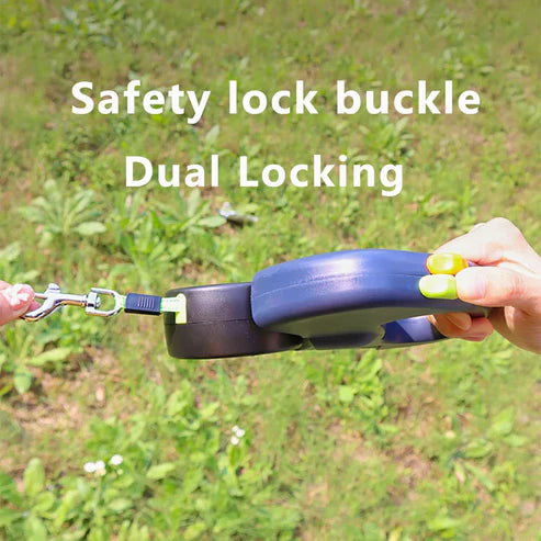 Retractable Dual Dog Leash – No-Tangle, LED Light & Reflective Leads
