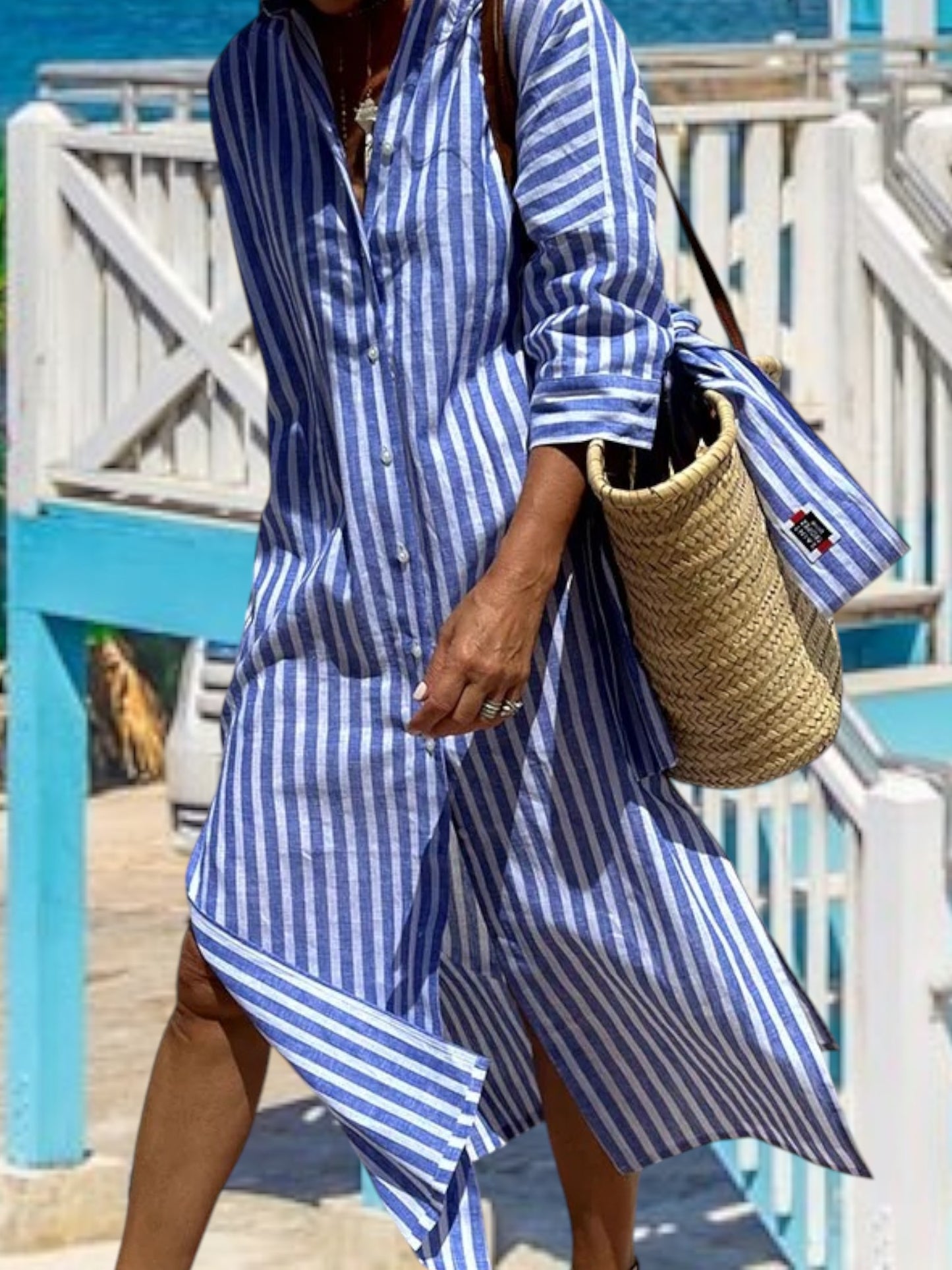 Sissel | Elegant Women's Maxi Dress with Comfortable Fit for Summer and Formal Occasions | Blue 2