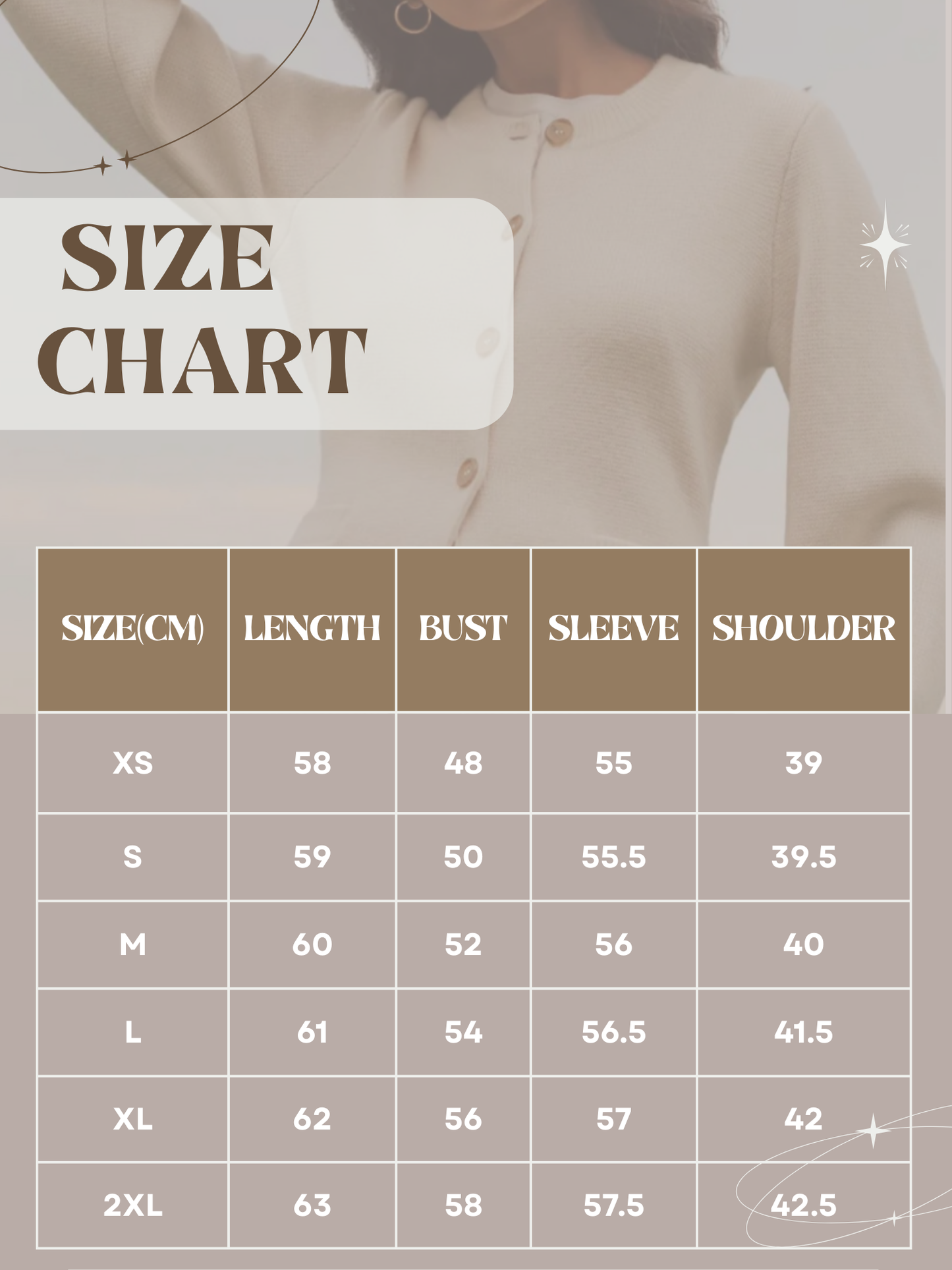 Women's Cardigan, Flared Sleeves | Hip-Length