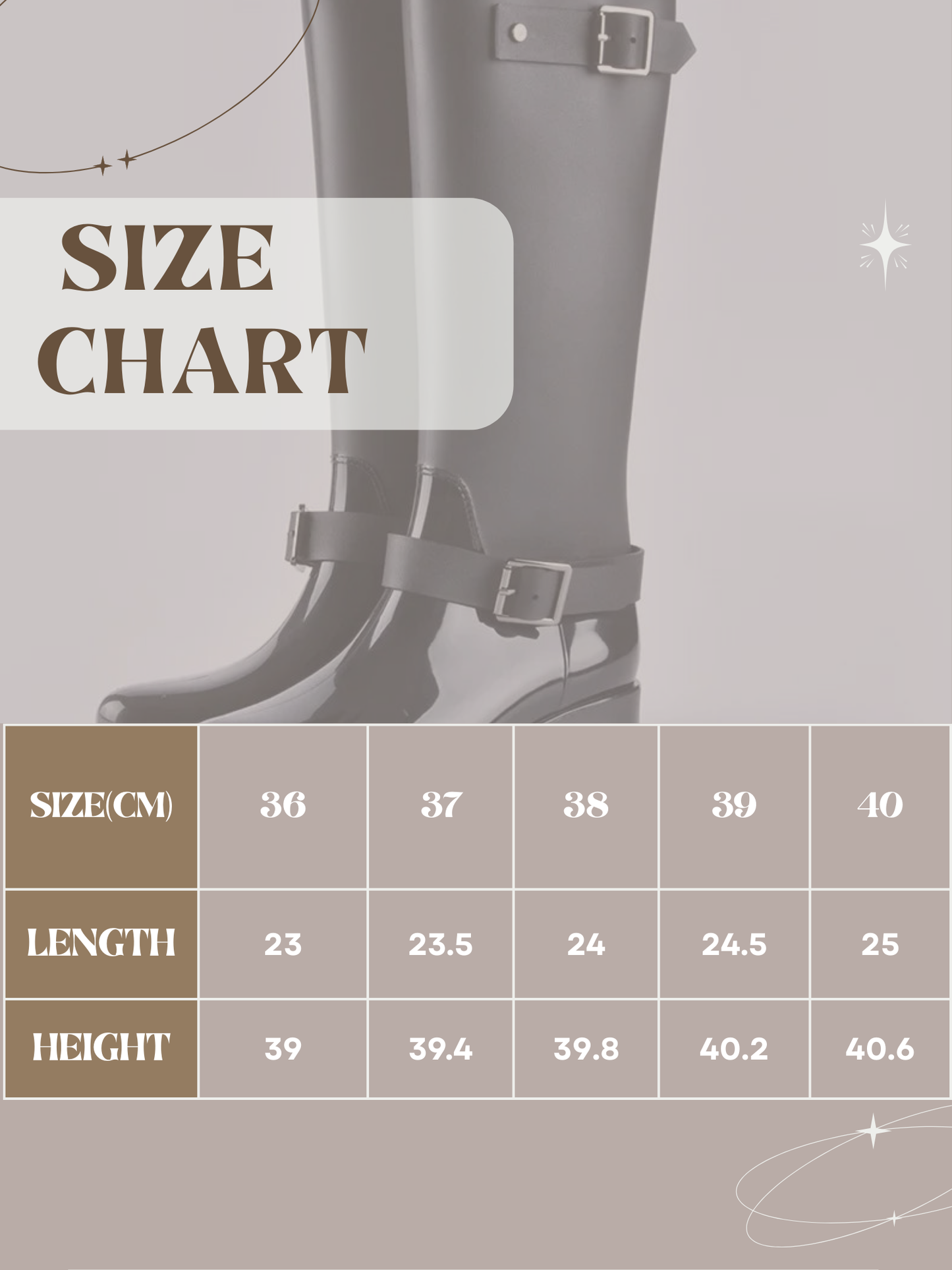 Rubber Boots for Women | Waterproof with Buckles | High Shaft