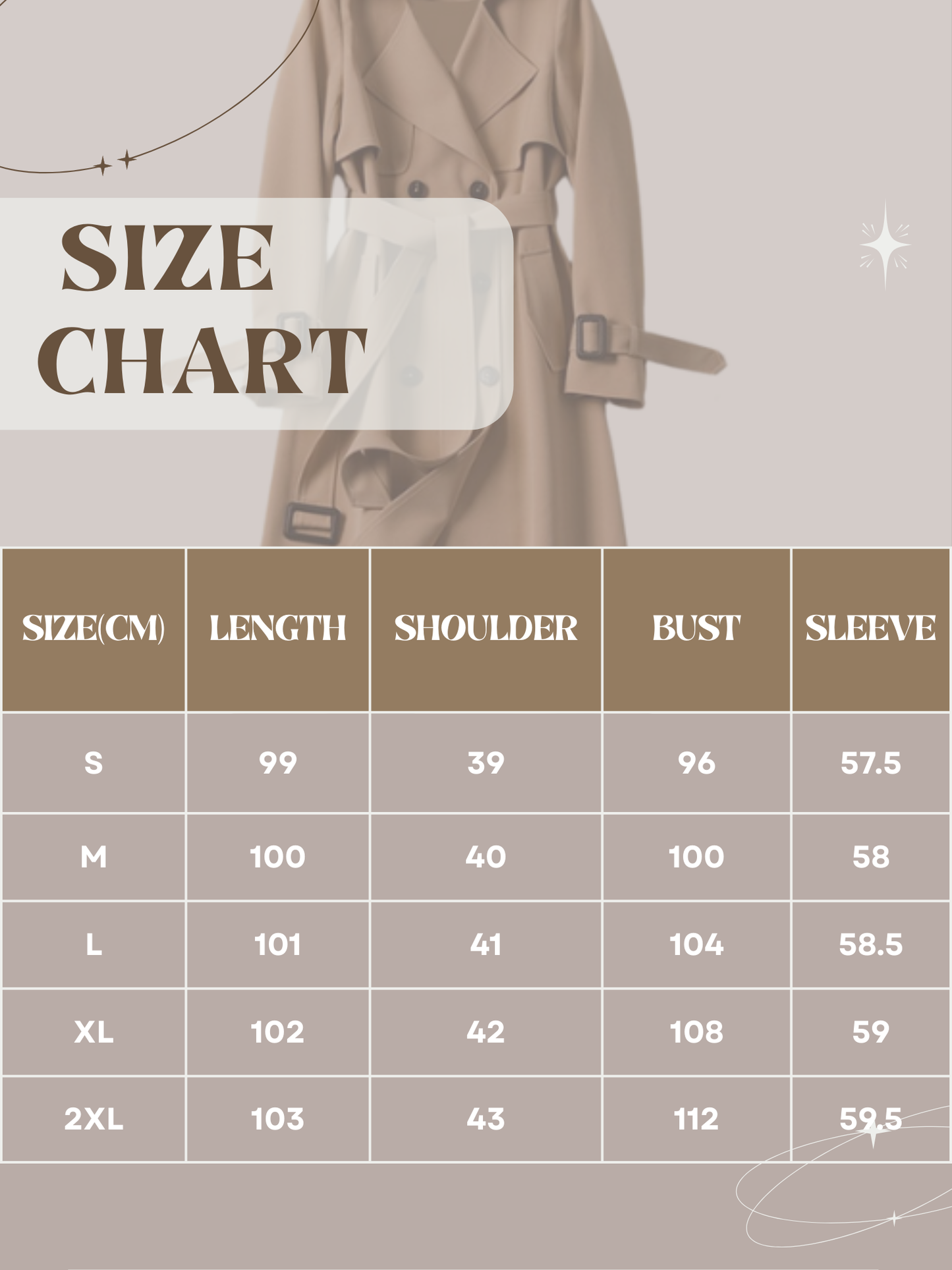 Trench Coat for Women | Double-Breasted Design