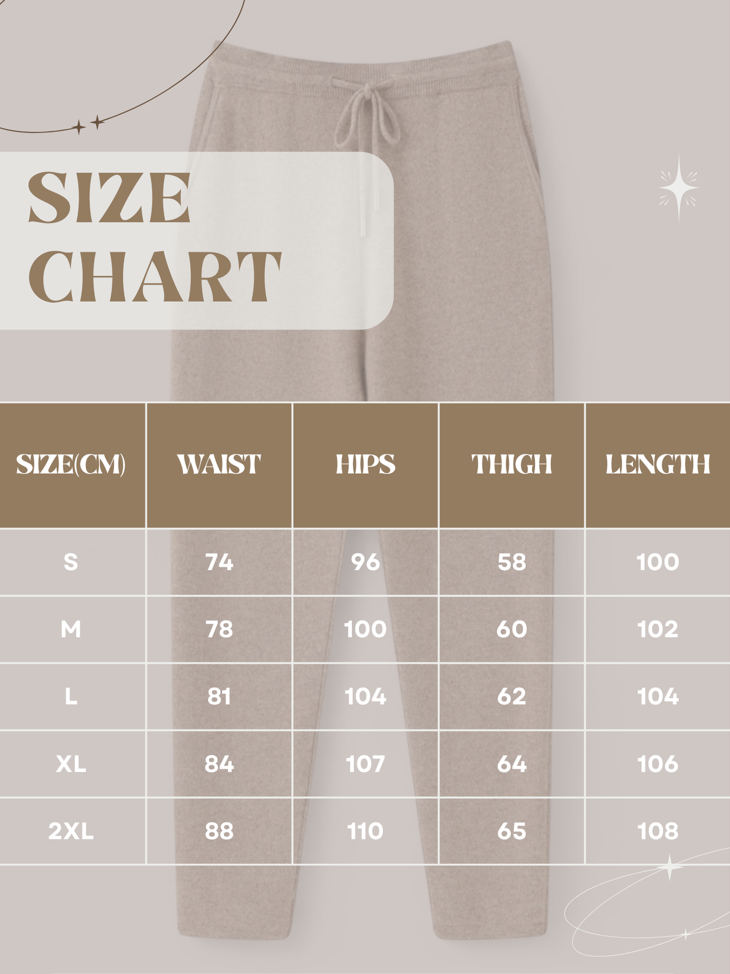 Men's Trousers, High Waist Slim Tapered, Knitted | Full Length