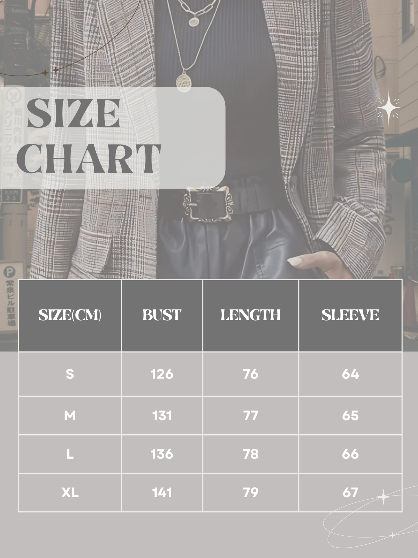 Lapel Collar Blazer | Checkered Gray