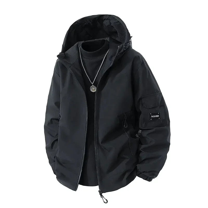 Ski Jacket for Men Hooded Water-Resistant | Winter | Black 1