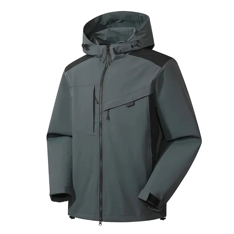 Ski Jacket for Men Hooded Water-Resistant | Winter | Gray