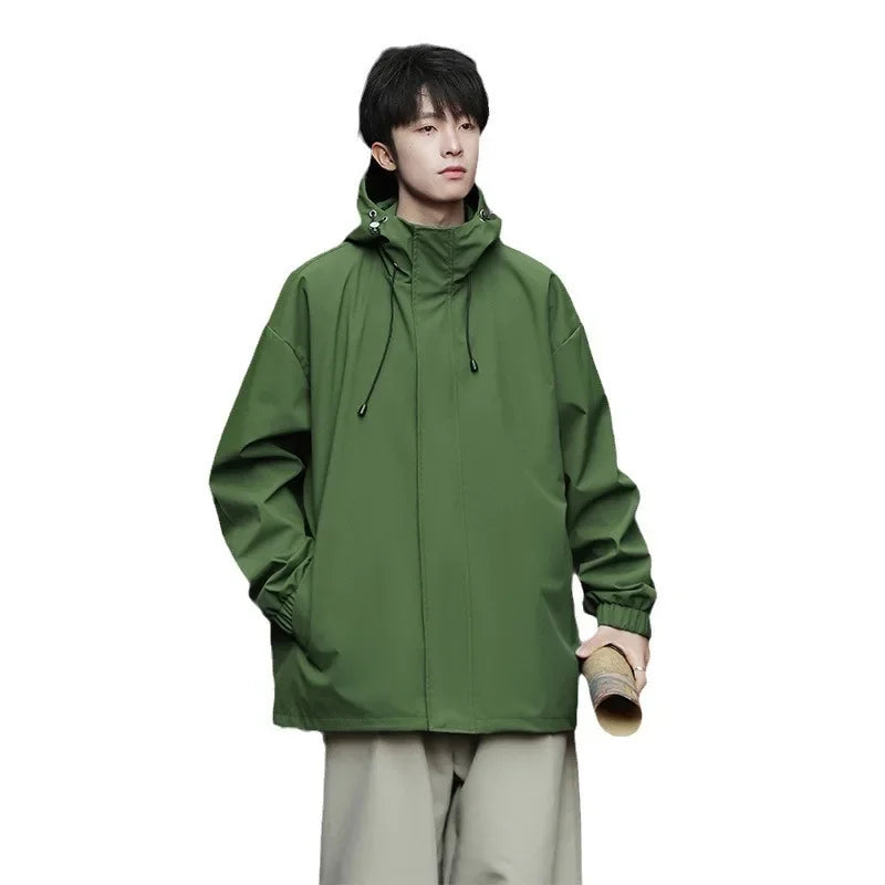 Ski Jacket for Men Oversized Hooded | Winter Feature | Green