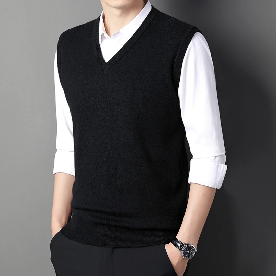 Sweater Vest for Men & Women | Lightweight Knit | Black