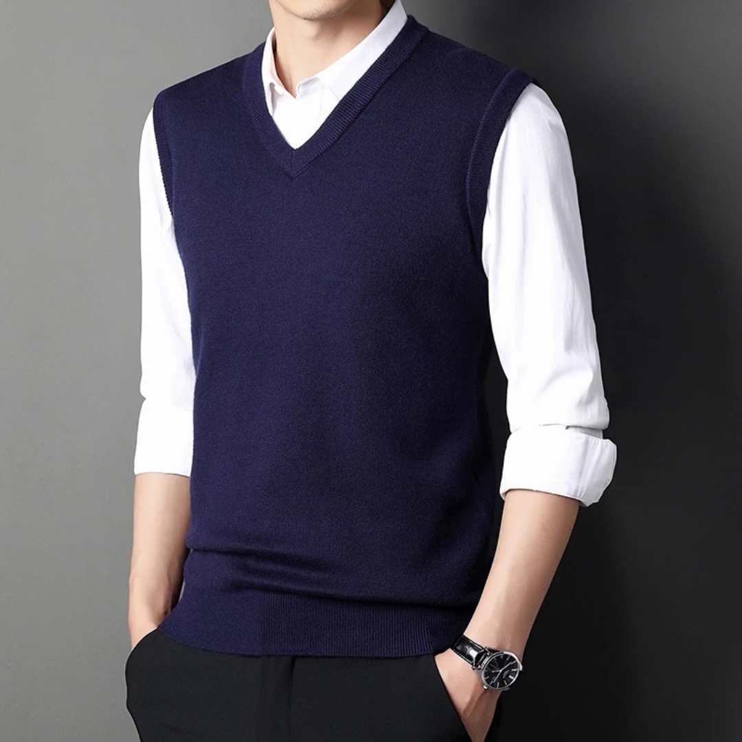 Sweater Vest for Men & Women | Lightweight Knit | Navy Blue