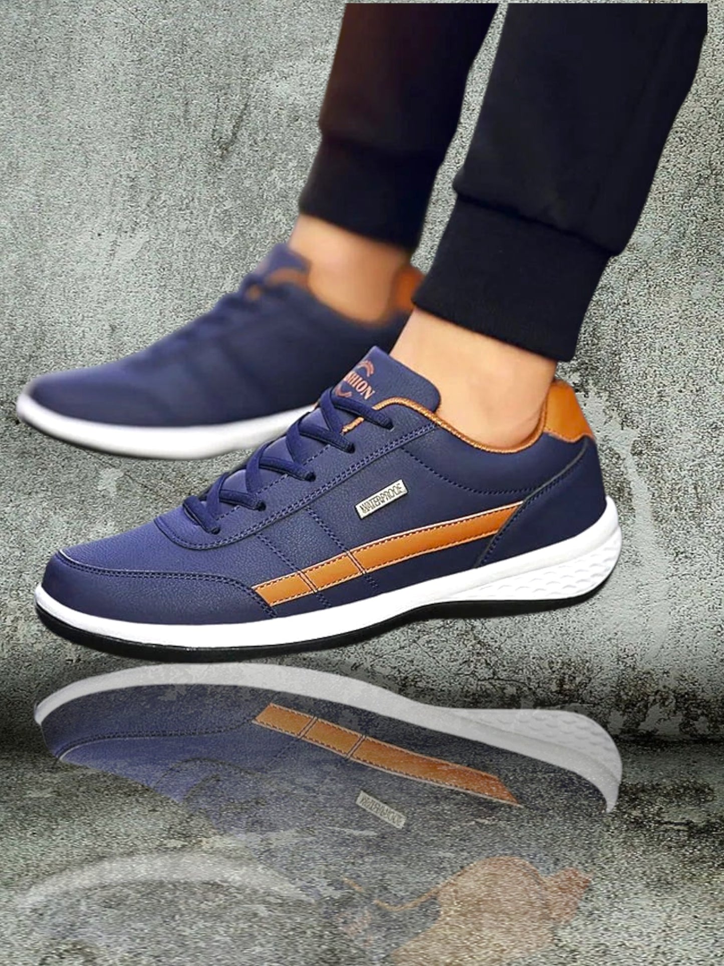 Theodore | Stylish Orthopedic Sneakers with Water Resistant Design and Ergonomic Support | Blue 2