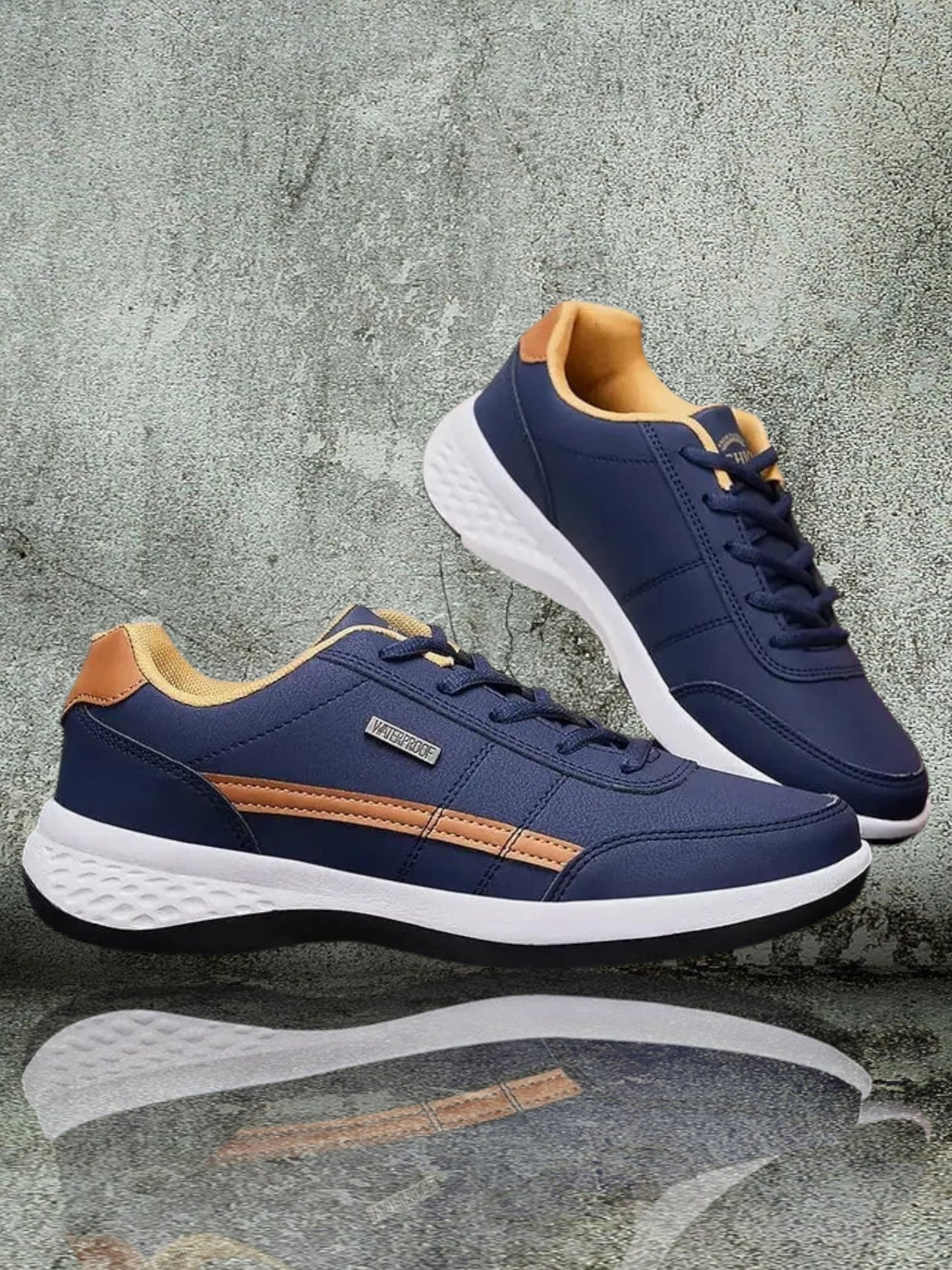 Theodore | Stylish Orthopedic Sneakers with Water Resistant Design and Ergonomic Support | Blue 4