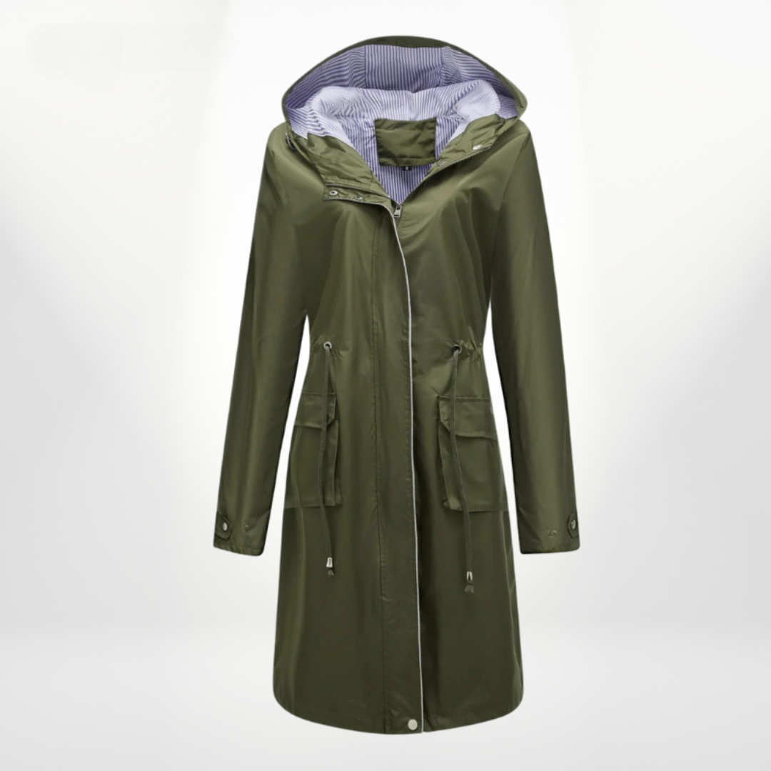 Trench Coat Women | Waterproof, Hooded | Over-Knee Length 1