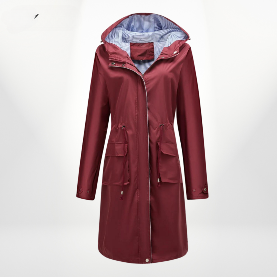 Trench Coat Women | Waterproof, Hooded | Over-Knee Length 3
