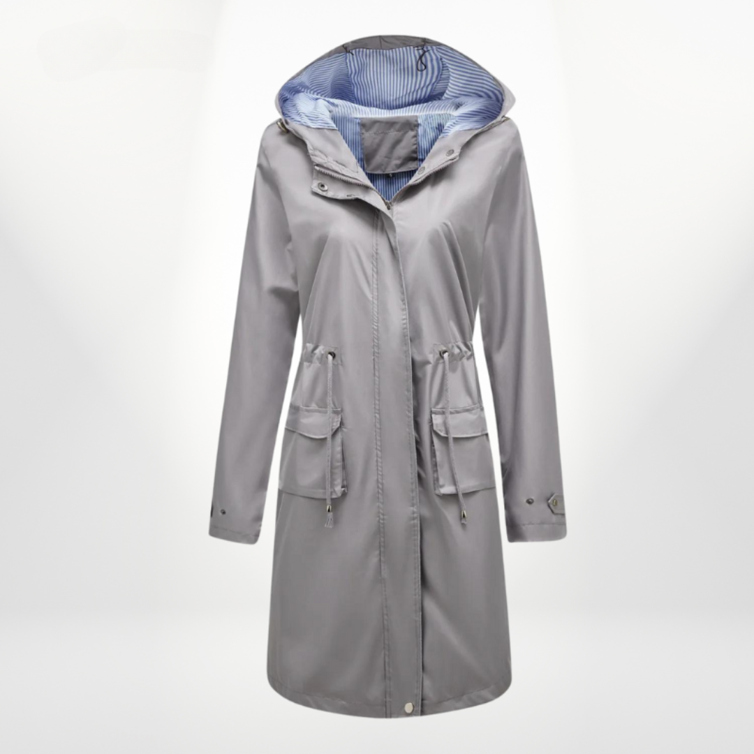 Trench Coat Women | Waterproof, Hooded | Over-Knee Length 4