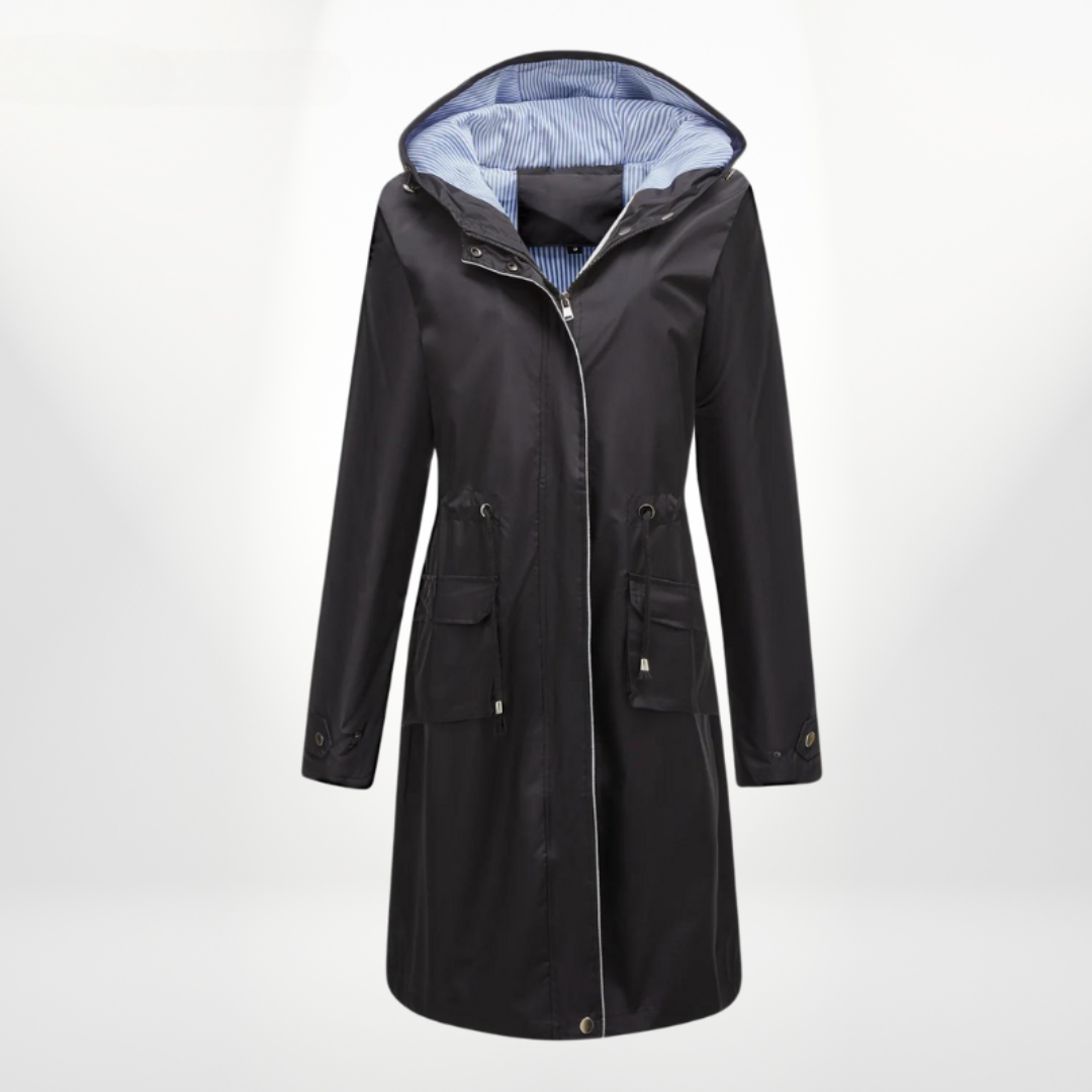 Trench Coat Women | Waterproof, Hooded | Over-Knee Length 5
