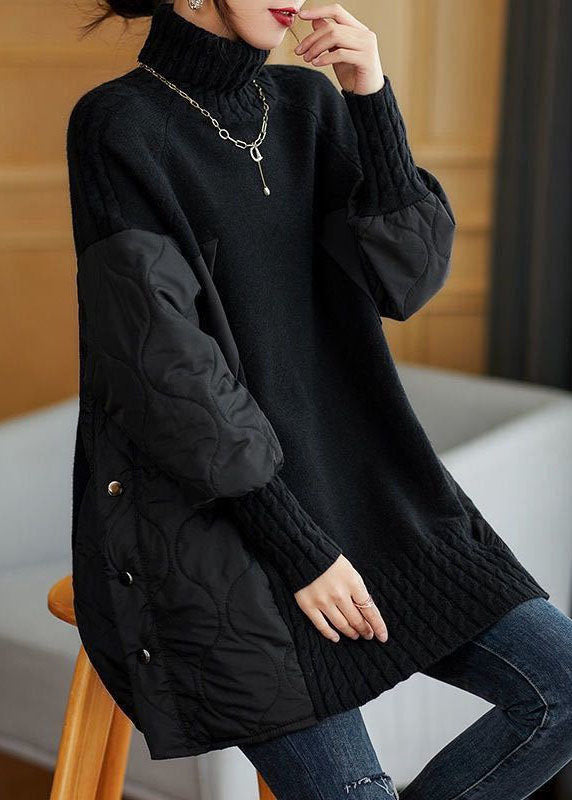 Turtleneck Sweater for Women | Autumn Layering | Black1