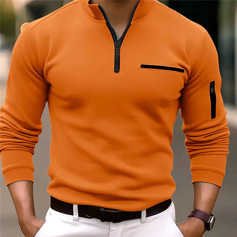 Men's Quarter-Zip Sweater – Premium Knit Pullover for Casual & Business Wear