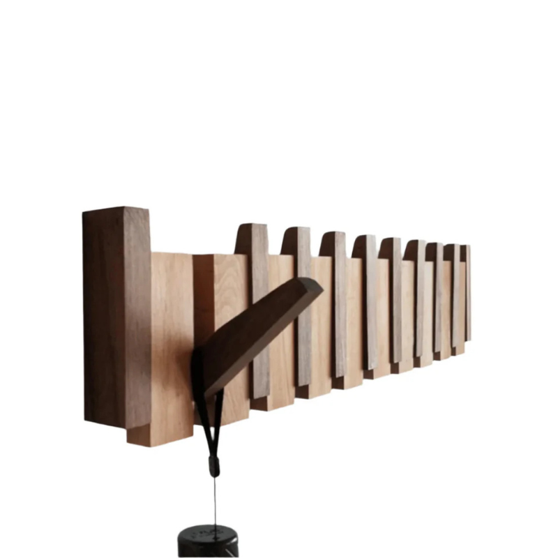 Wooden Piano Coat Rack – Elegant Wall-Mounted Hanger for Jackets & Accessories