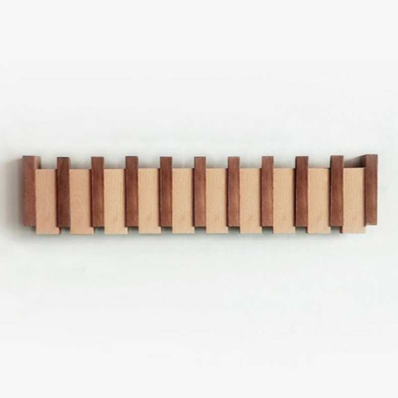 Wooden Piano Coat Rack – Elegant Wall-Mounted Hanger for Jackets & Accessories
