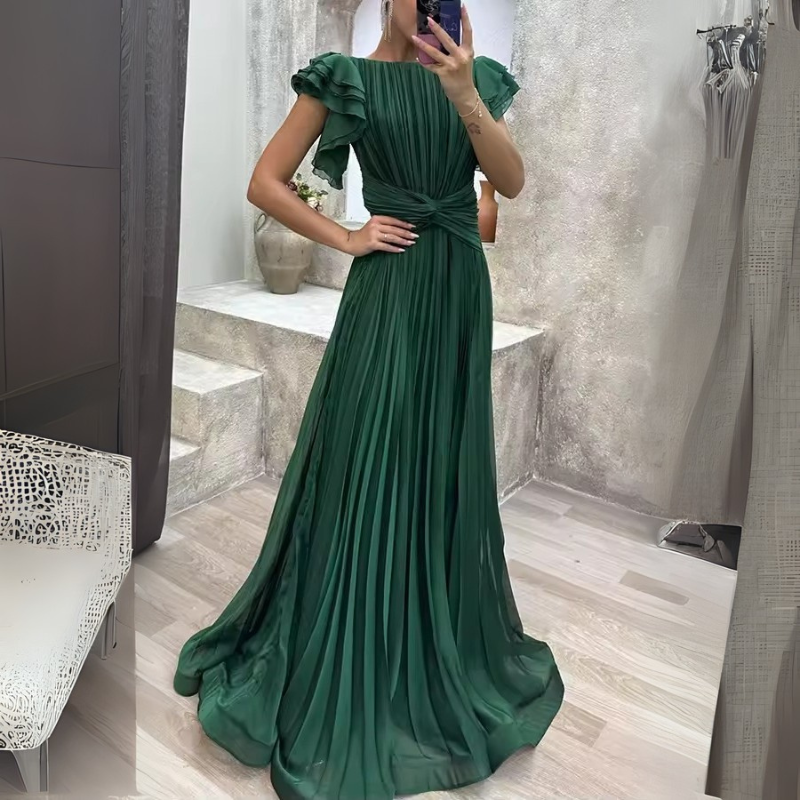 Women's Ruffle Sleeve Dress - Casual & Elegant Summer Dress