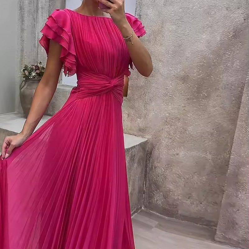 Women's Ruffle Sleeve Dress - Casual & Elegant Summer Dress