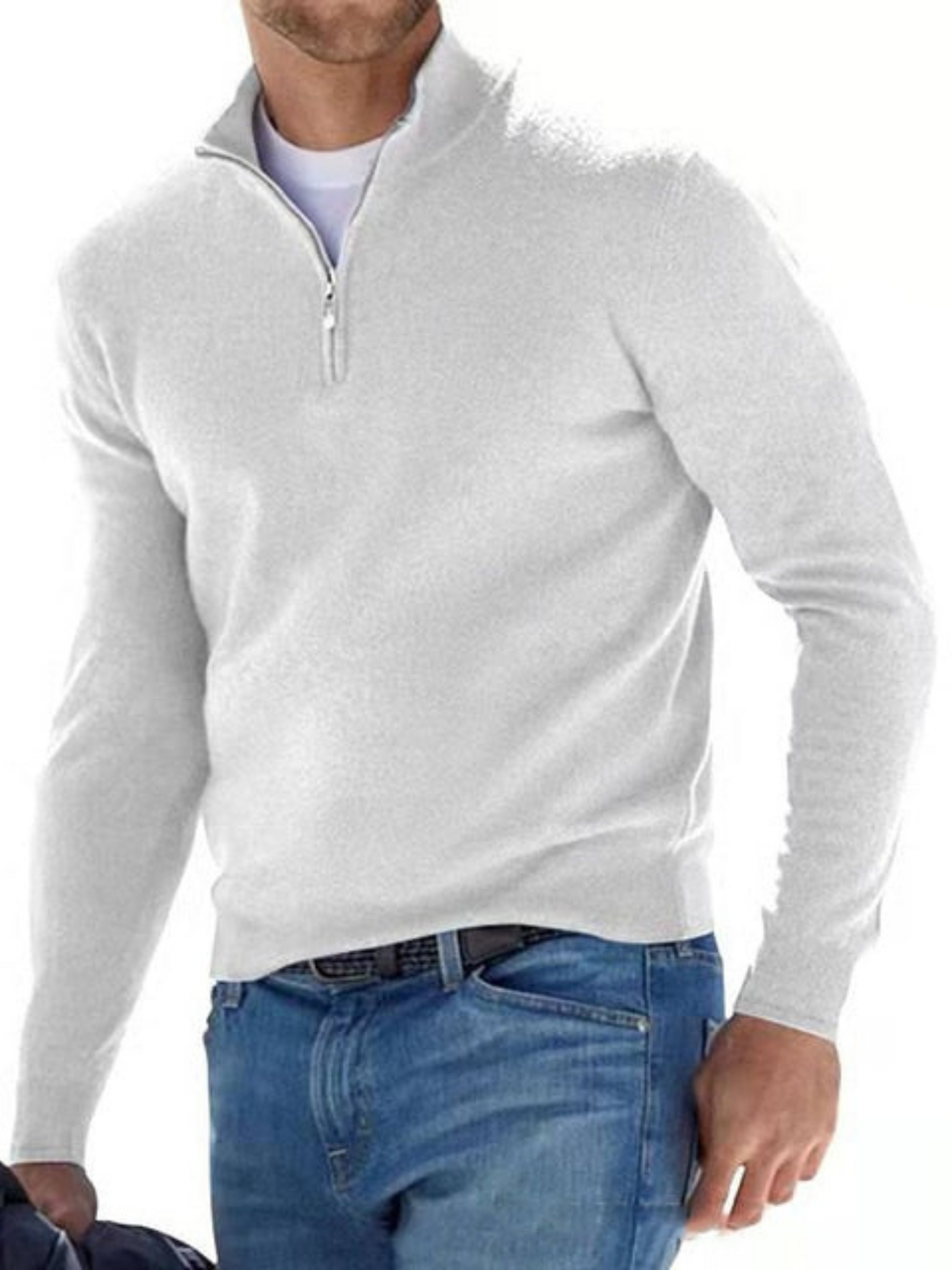 V-Neck, Knitted Men's Sweater | Regular Fit 1