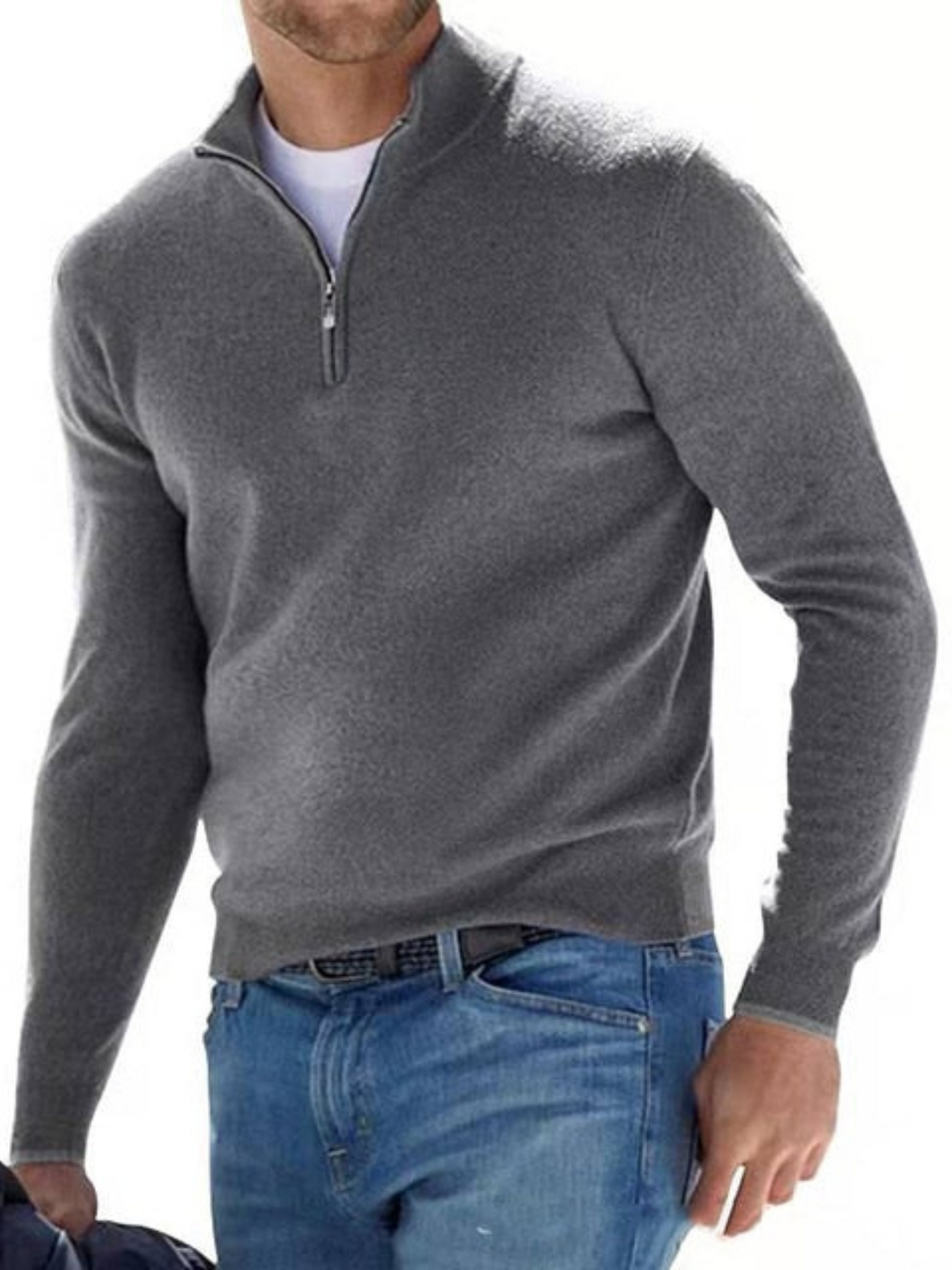 V-Neck, Knitted Men's Sweater | Regular Fit 3
