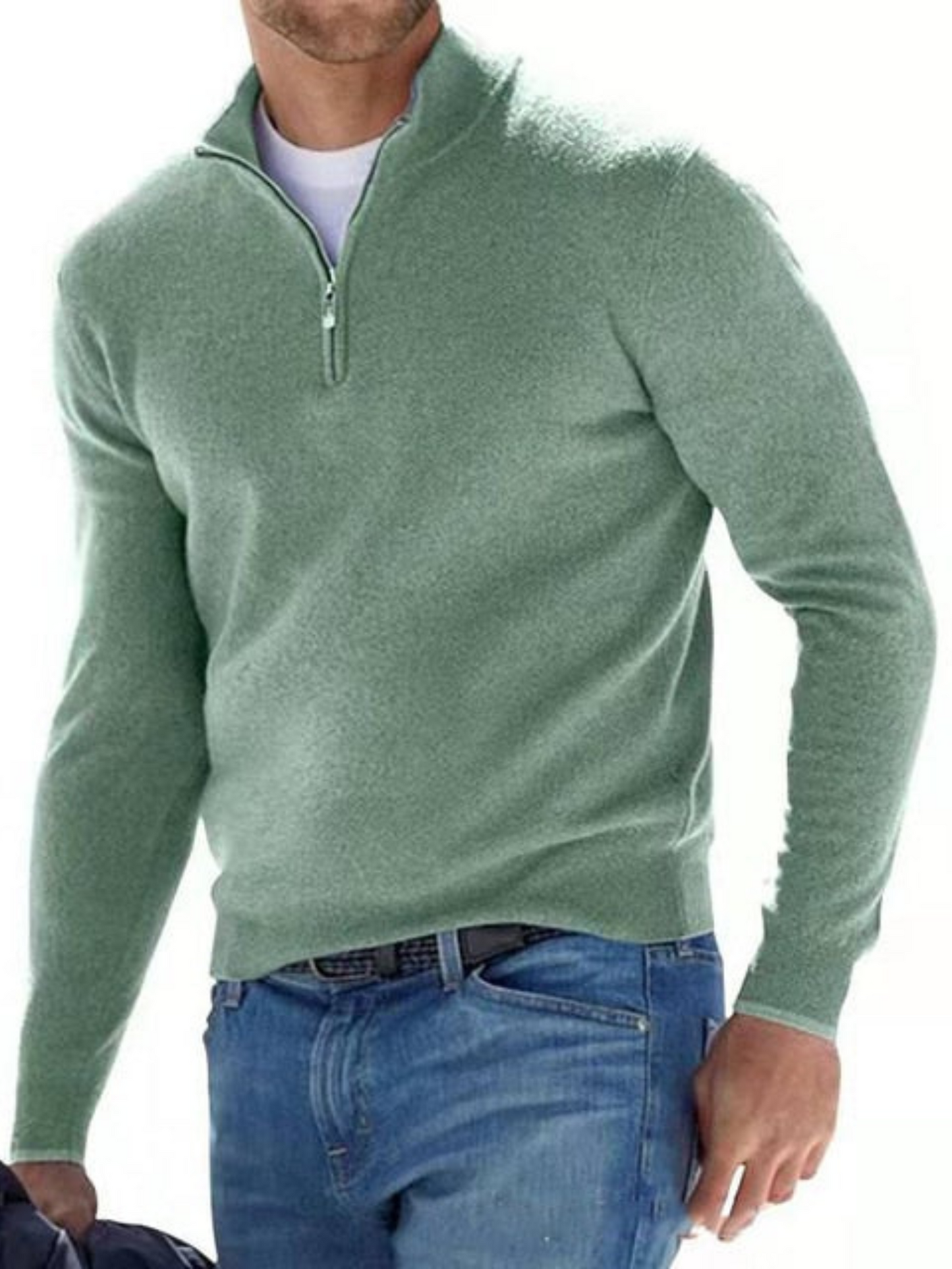 V-Neck, Knitted Men's Sweater | Regular Fit 4