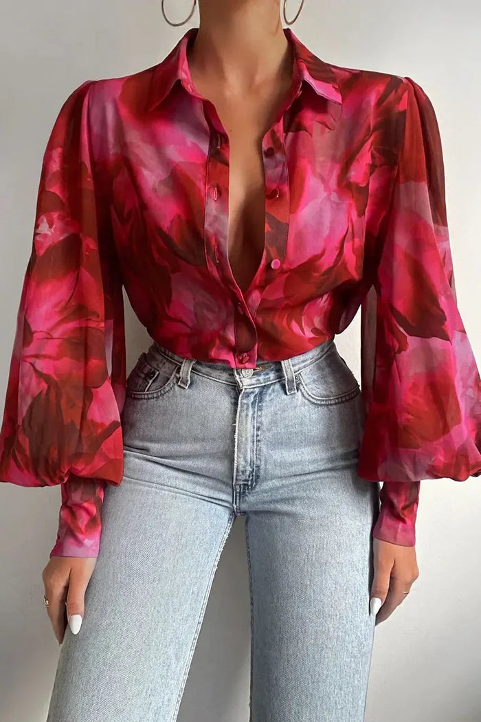 Women's Vintage Floral Blouse – Elegant, Timeless & Perfect for Any Occasion