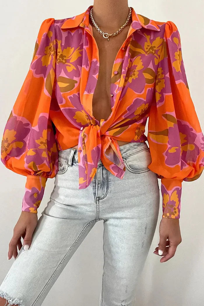 Women's Vintage Floral Blouse – Elegant, Timeless & Perfect for Any Occasion