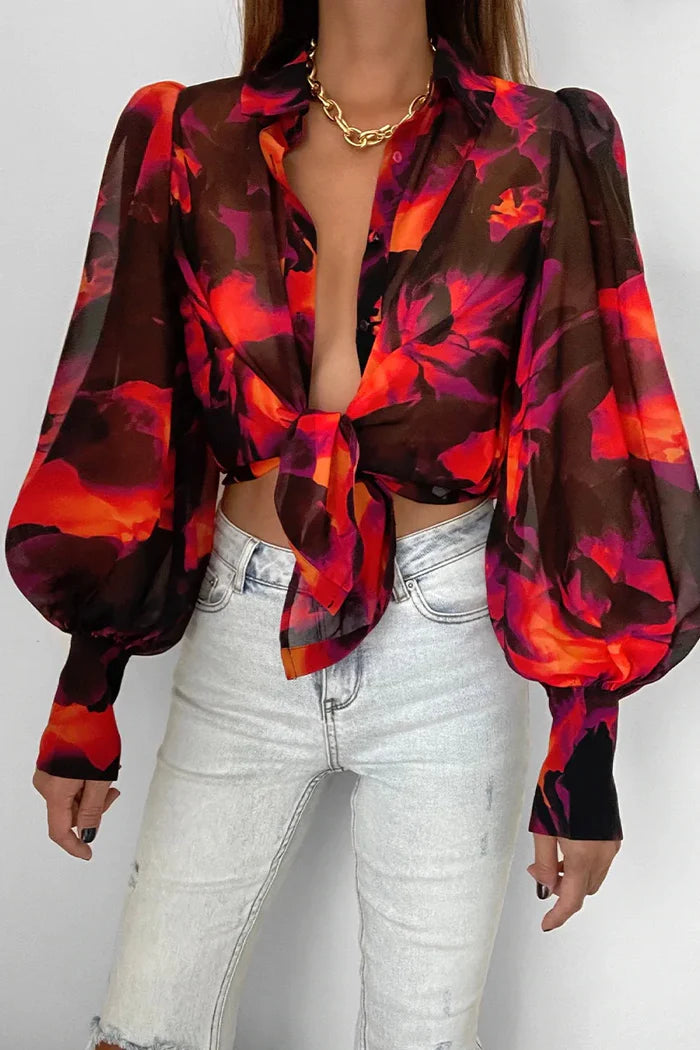 Women's Vintage Floral Blouse – Elegant, Timeless & Perfect for Any Occasion