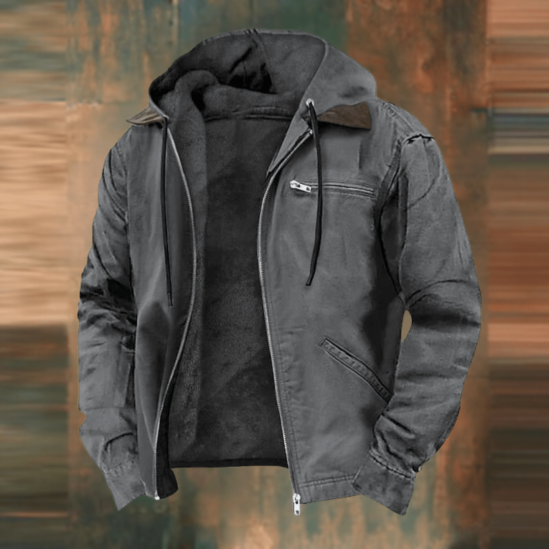 Vintage Jacket for Men | Mid-Length | Gray