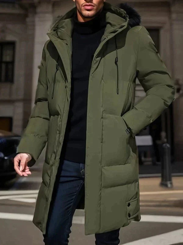 Waterproof Puffer Jacket for Men | Winter Essential | Dark Green