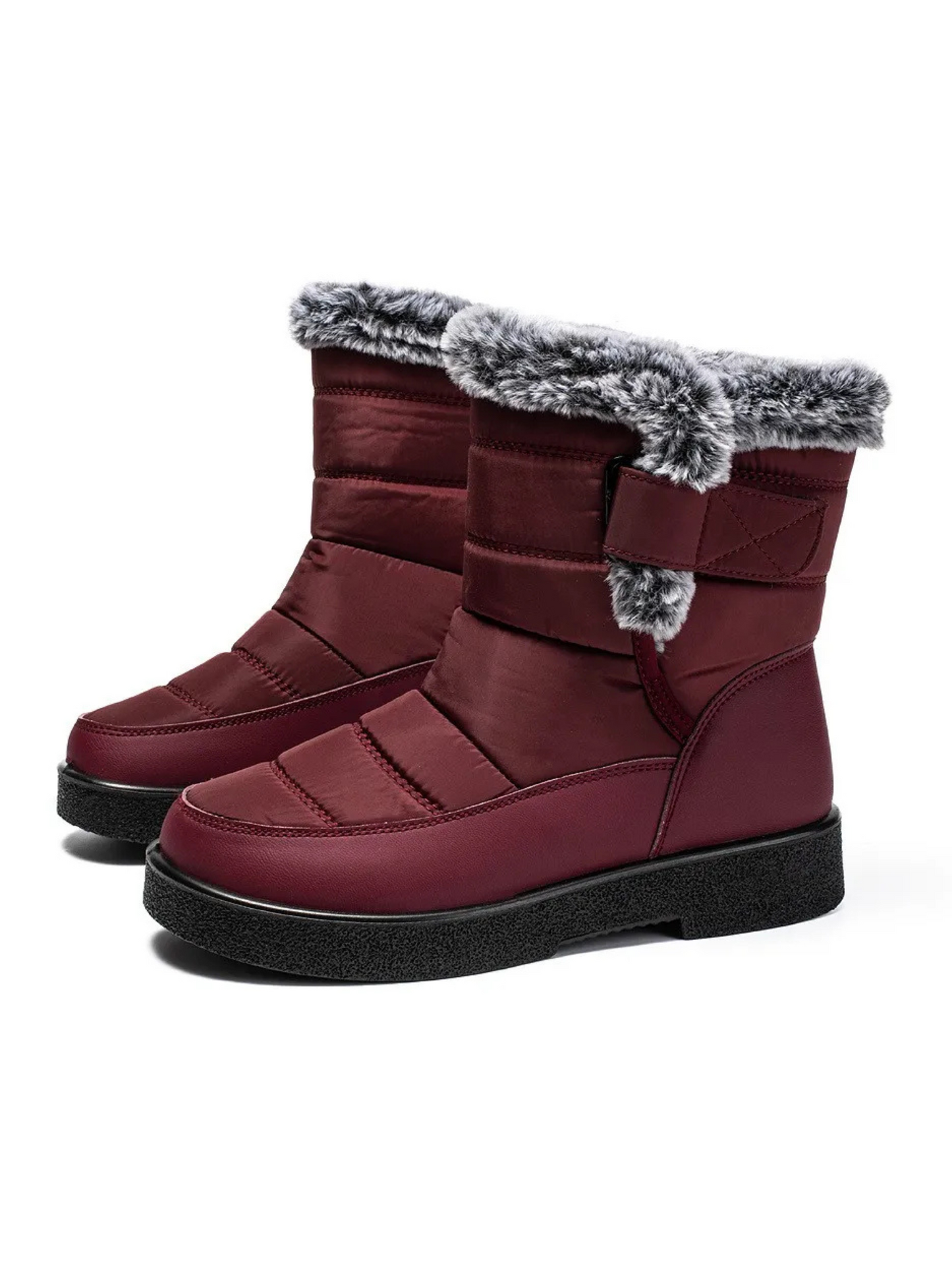 Waterproof Winter Boots Women | Mid-Calf | Red