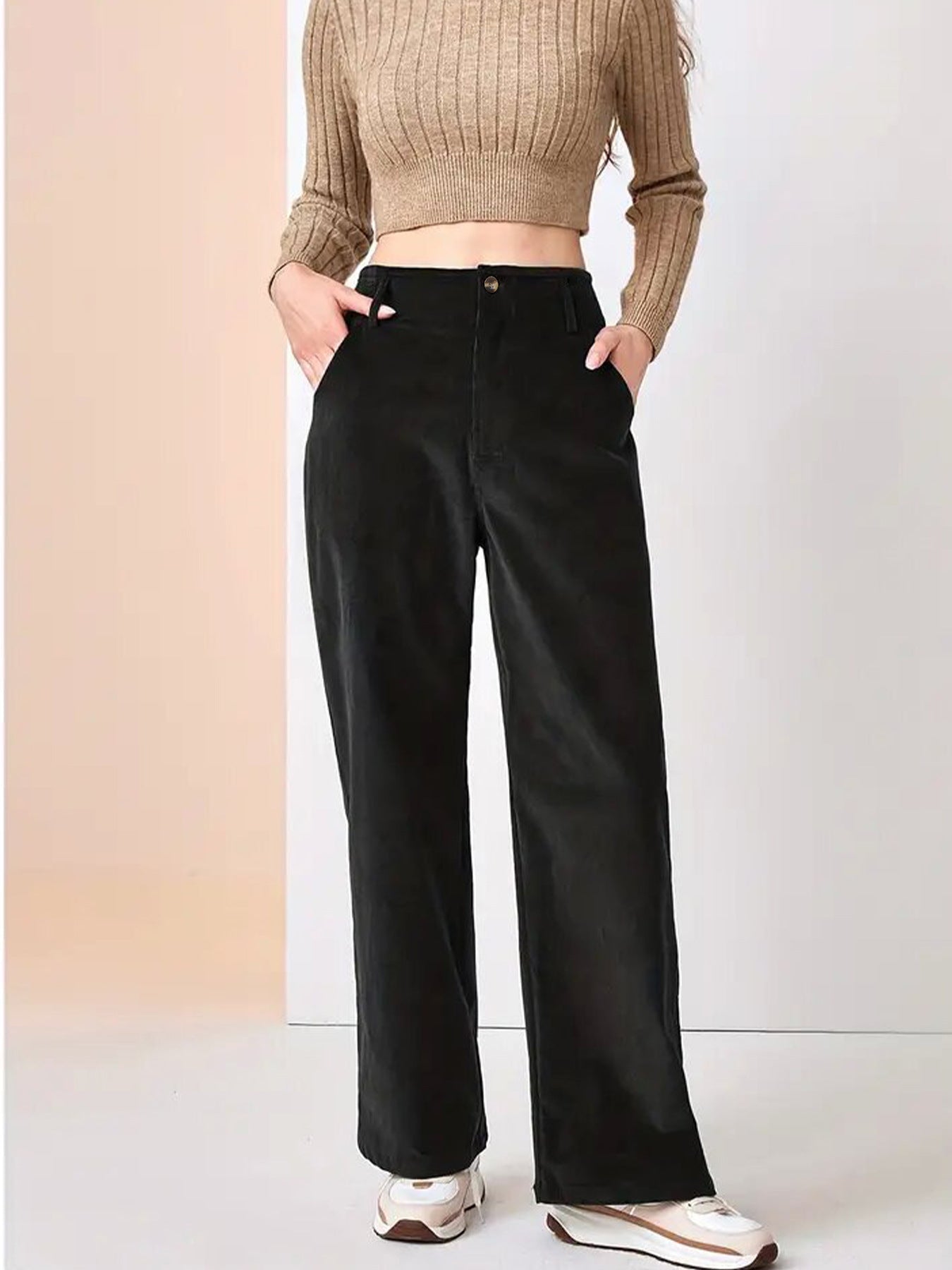 Wide Leg Corduroy Trouser for Women | Full Length