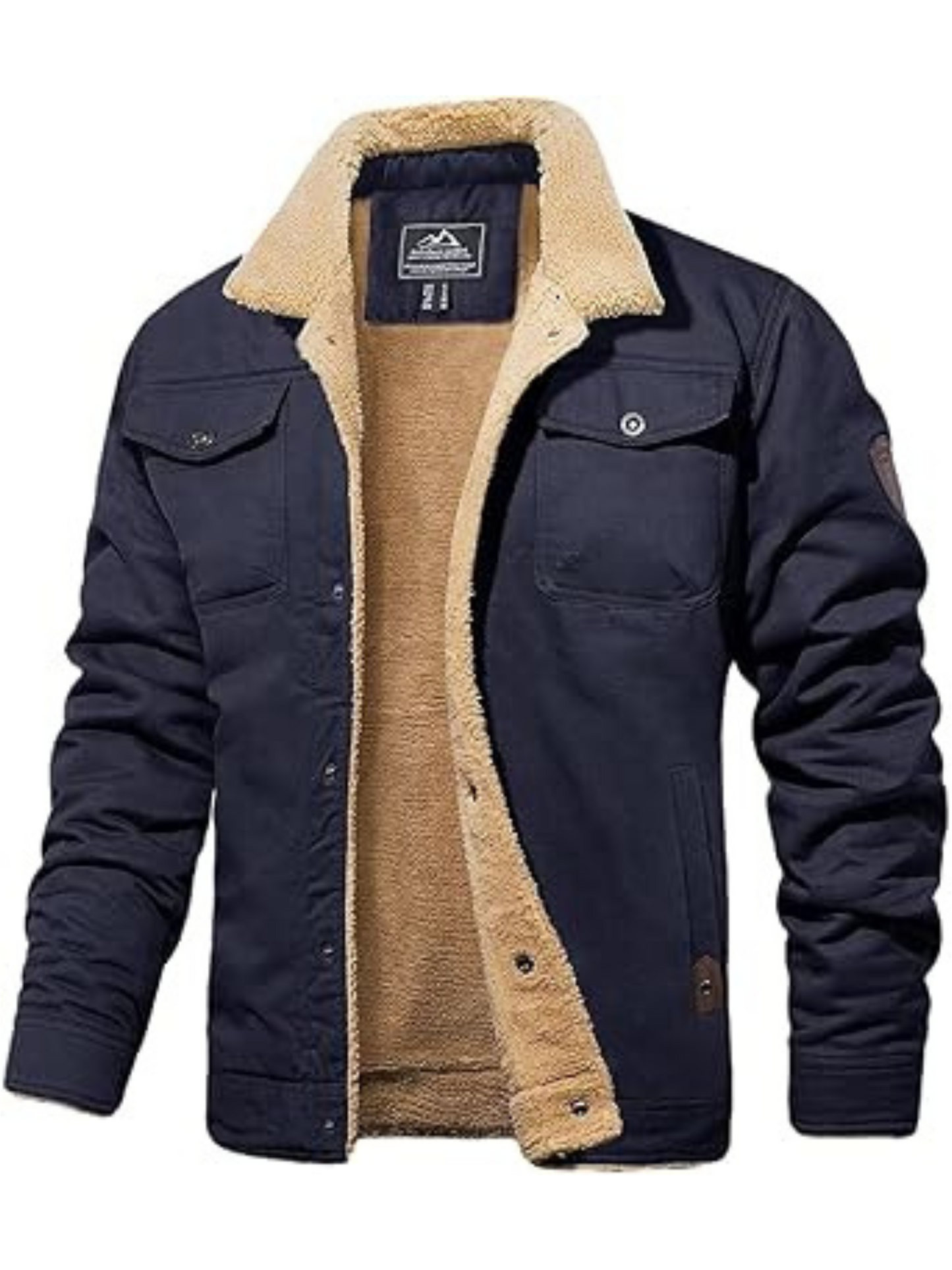 Winter Coat for Men | Classic Cut | Navy Blue