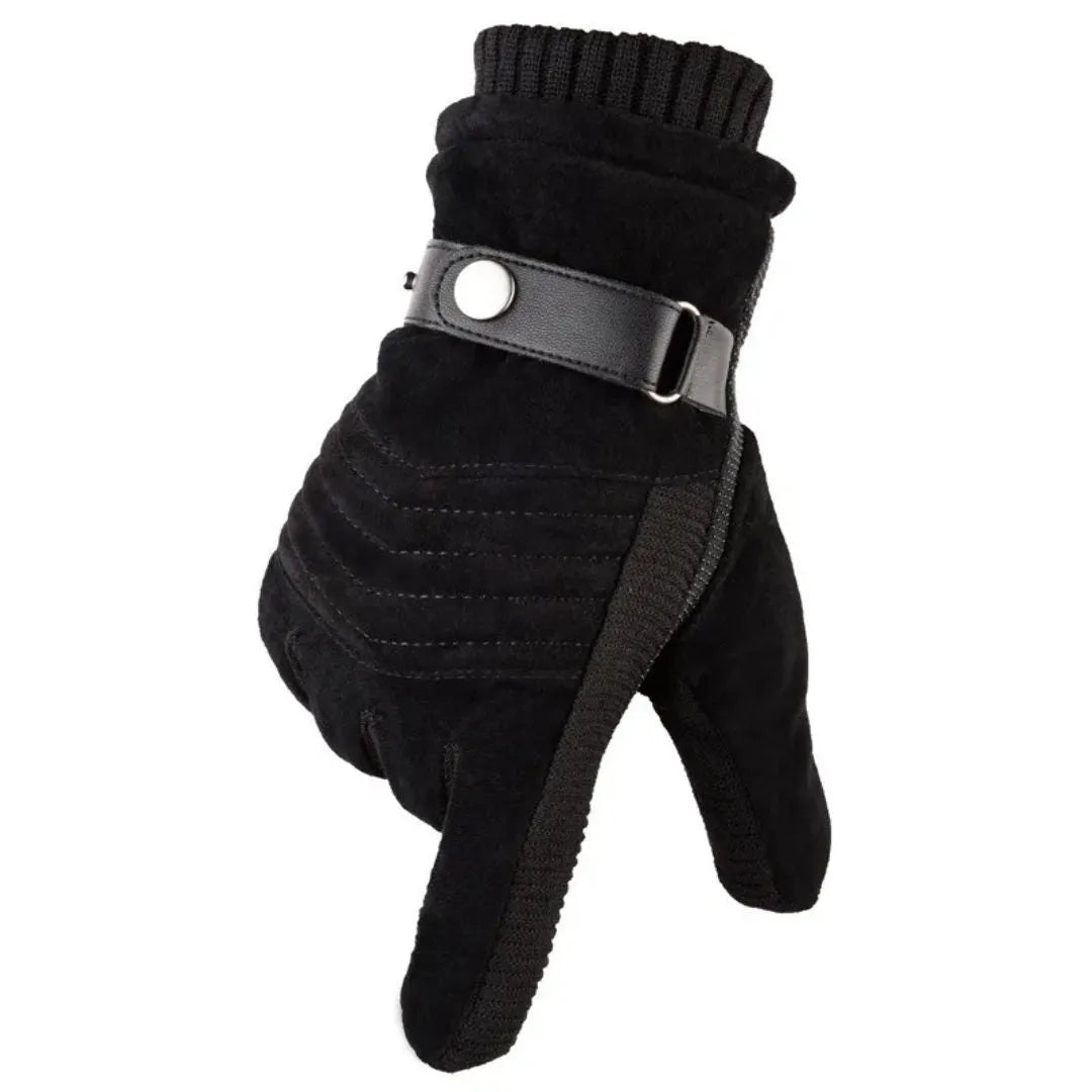 Winter Gloves for Men | Touchscreen-Compatible | Black Knit