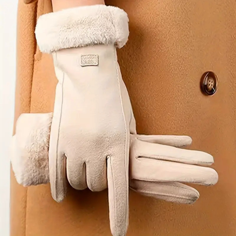 Winter Gloves for Women | Thermal, Windproof | Beige2