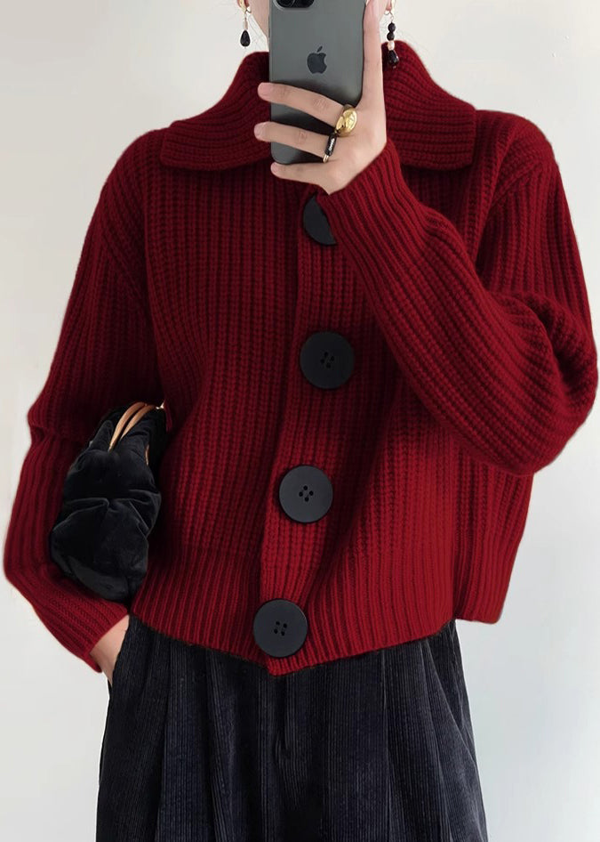 Women's Knit Cardigan with Peter Pan Collar | Winter